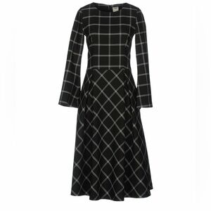 Camicettasnob Elegant Black Plaid Women's Dress